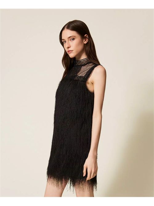 Abito corto con frange e tulle TWINSET | TT2301/00006